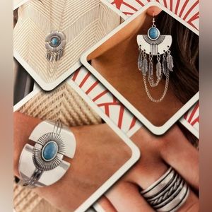 Paparazzi 4 piece Fashion Fix sets. Santa Fe turquoise $12 per set.